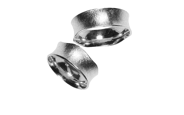 42192+42193-wedding rings, white gold 750